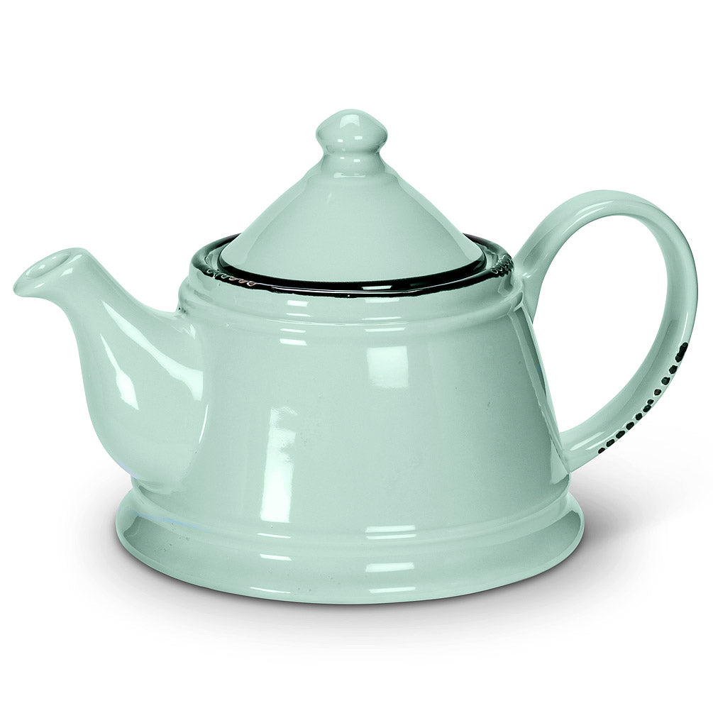 Enamel Look Teapot Green